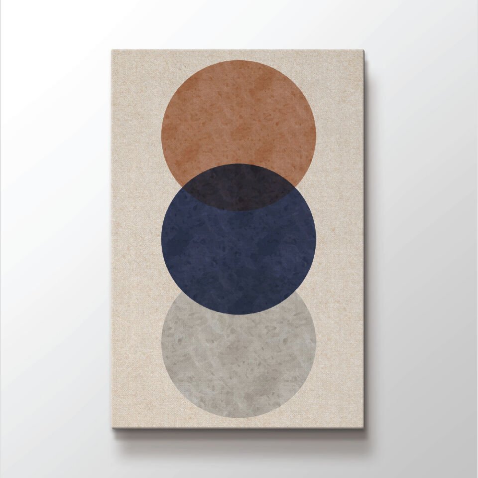 Soft Bohem Yuvarlaklar Dekoratif Kanvas Tablo