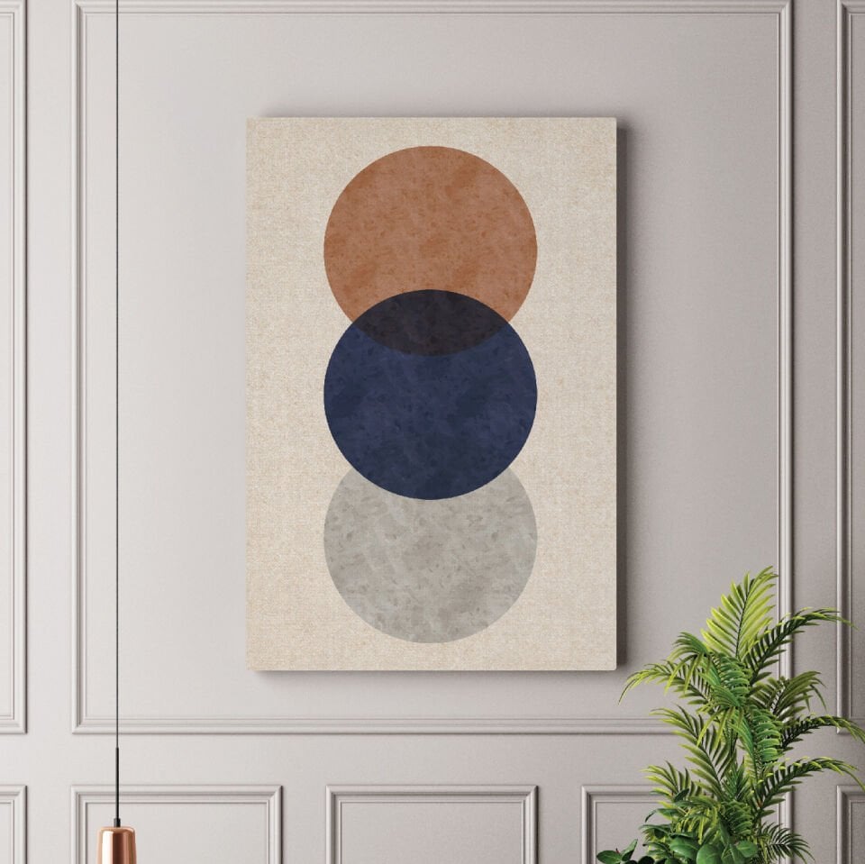 Soft Bohem Yuvarlaklar Dekoratif Kanvas Tablo