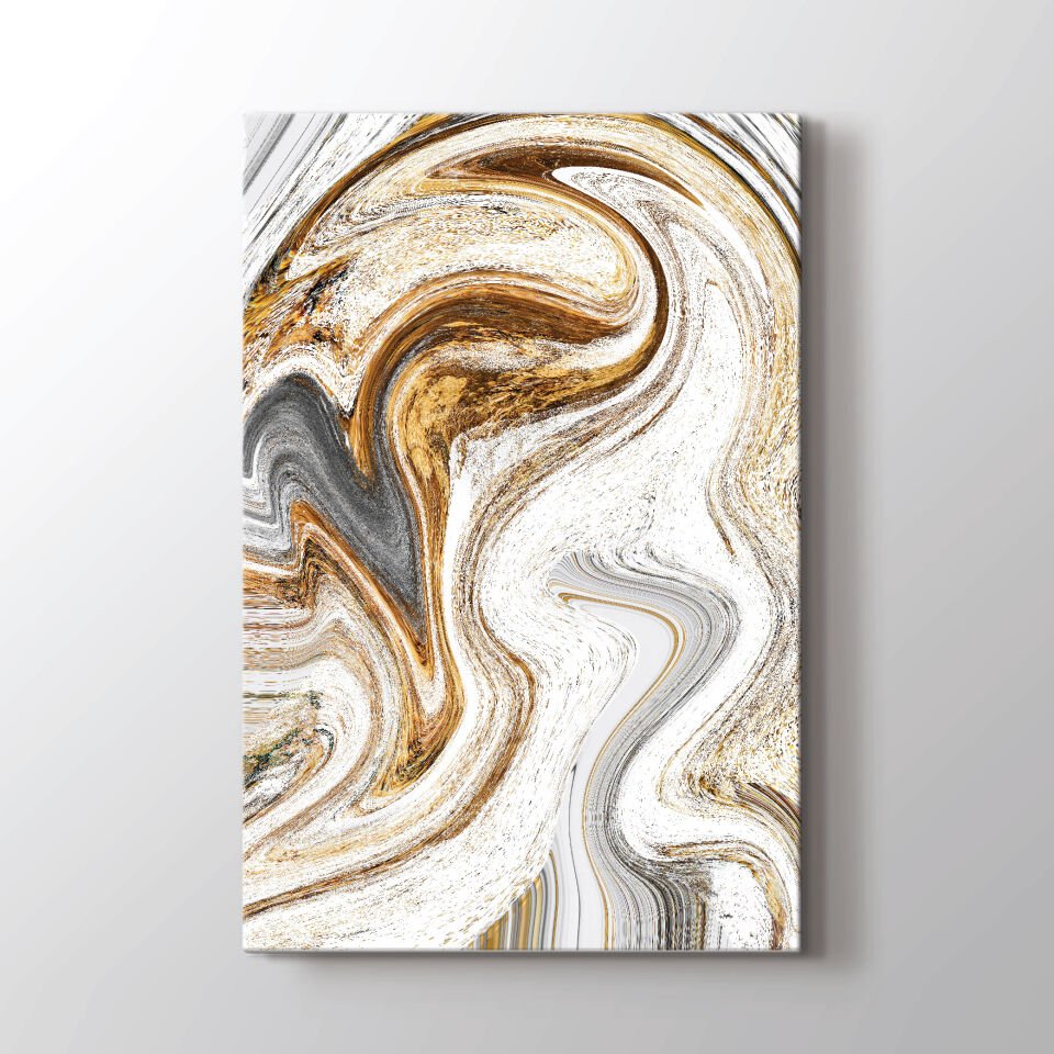 Gold Desen Dekoratif Kanvas Tablo