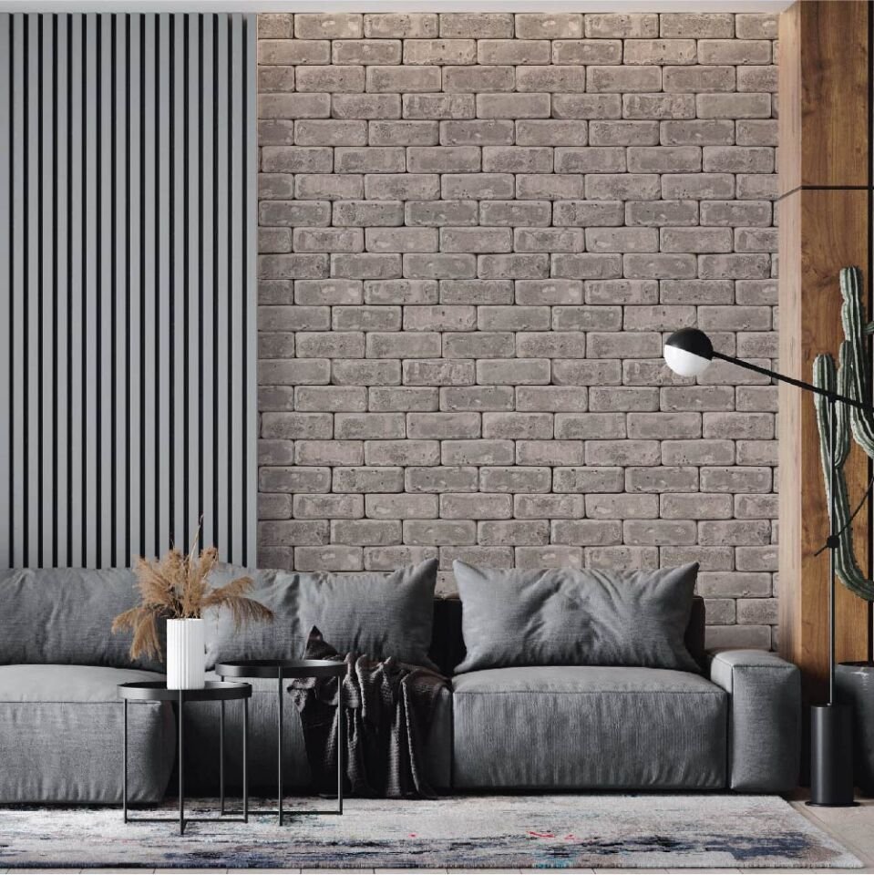 Açık Renk Taş Desen Duvar Kağıdı