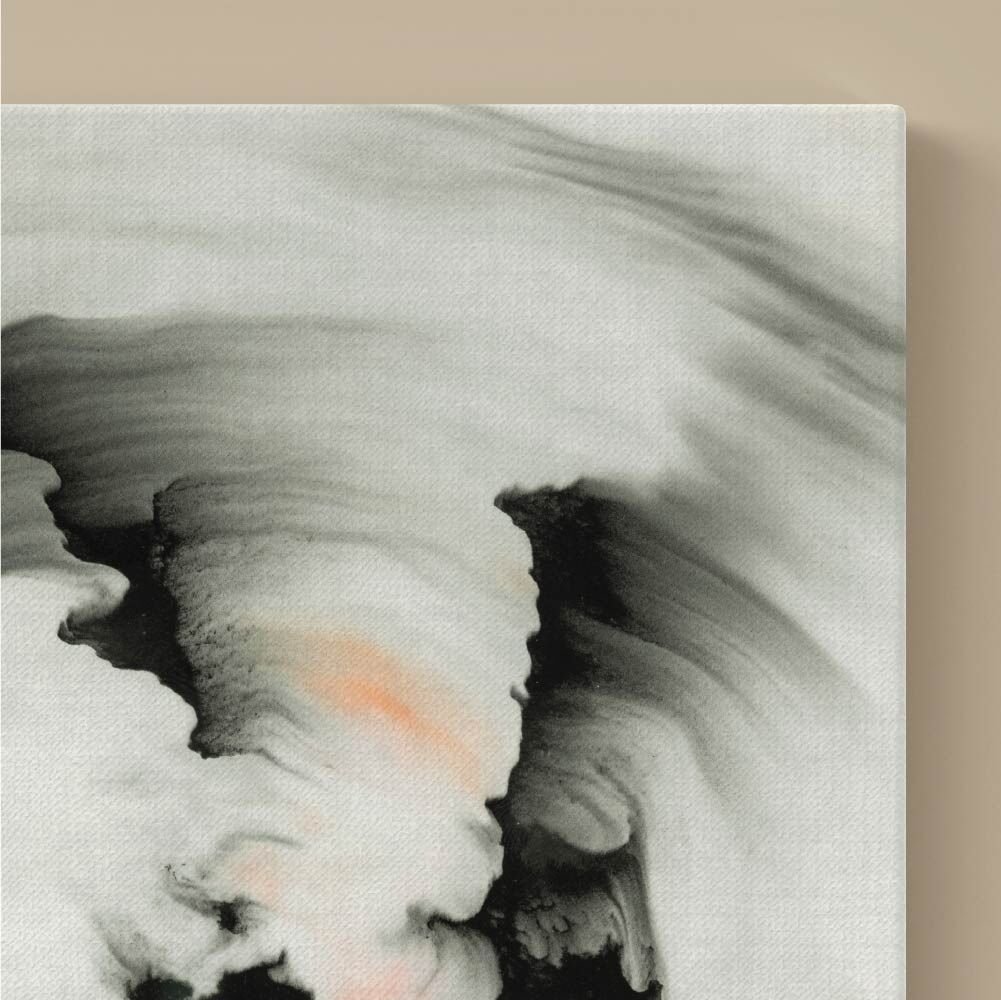 Siyah Renkli Fırça Dekoratif Darbeleri Kanvas Tablo