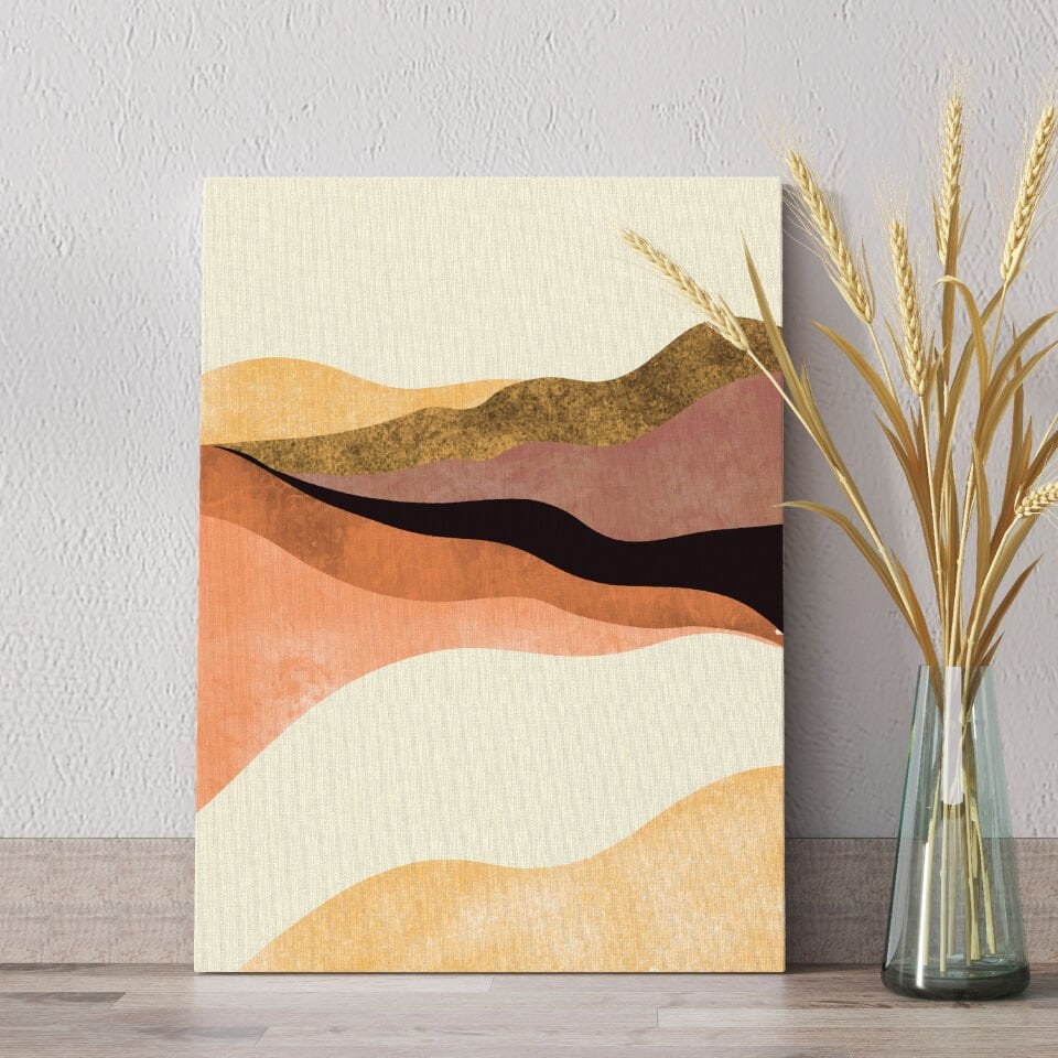 Soyut Dalgalar Dekoratif Kanvas Tablo