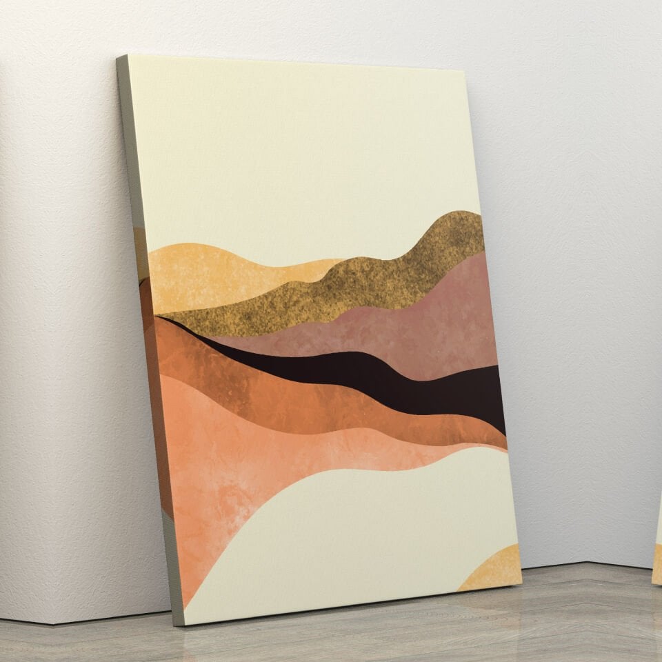 Soyut Dalgalar Dekoratif Kanvas Tablo