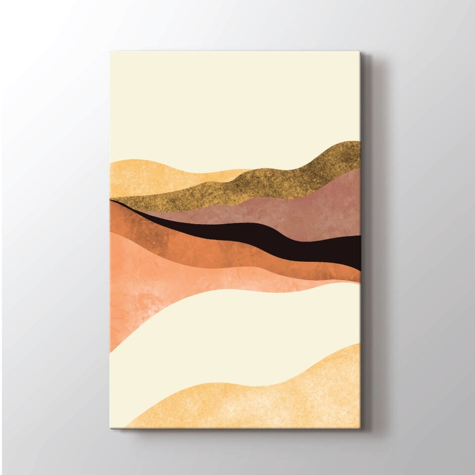 Soyut Dalgalar Dekoratif Kanvas Tablo