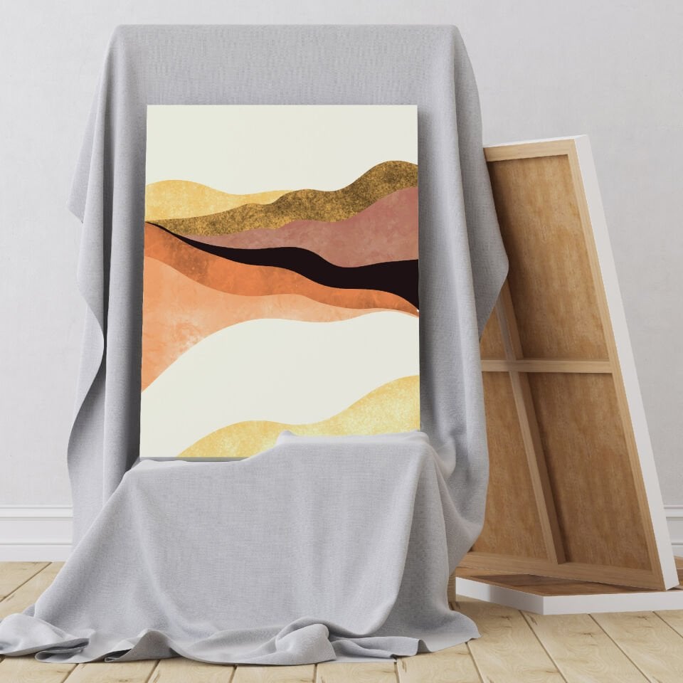 Soyut Dalgalar Dekoratif Kanvas Tablo