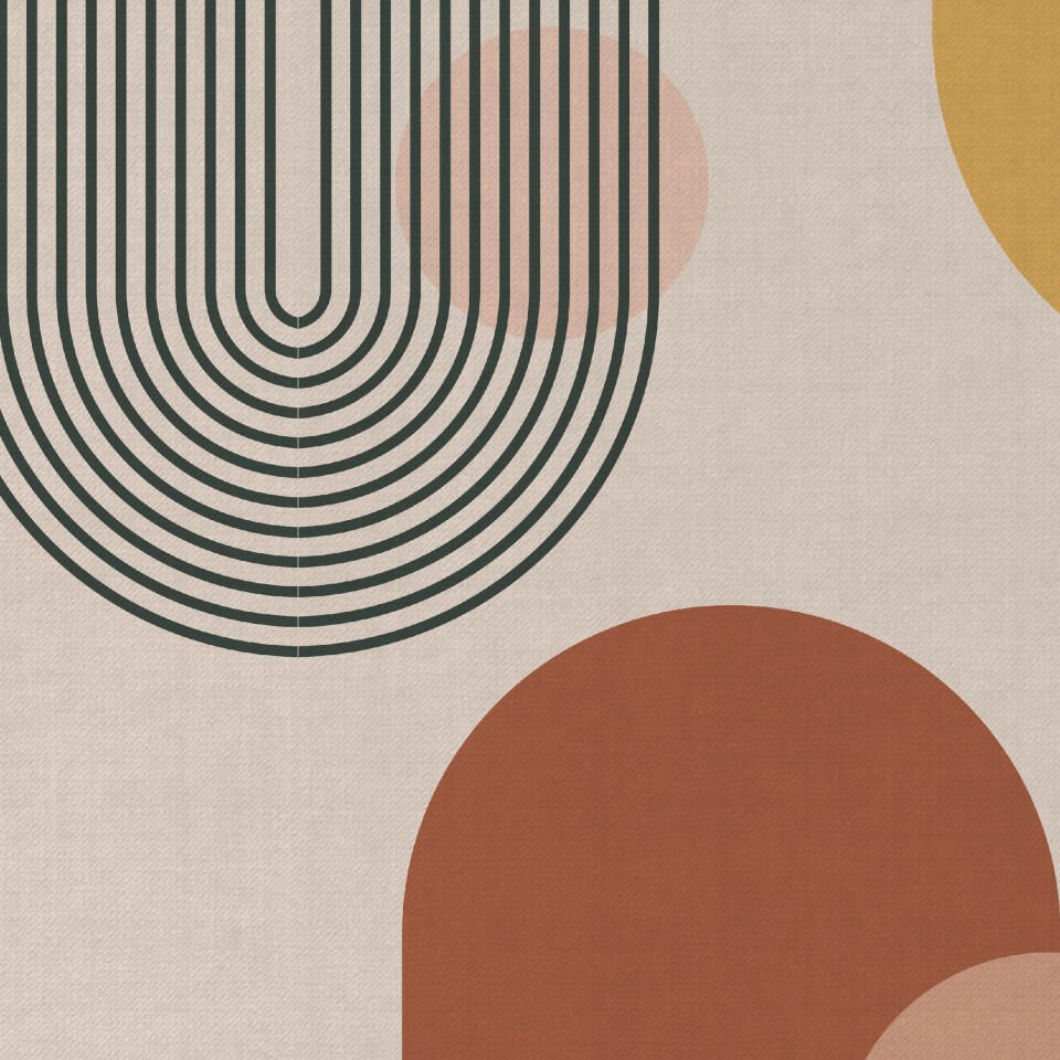 Soyut Boho Geometrik Desen Dekoratif Kanvas Tablo