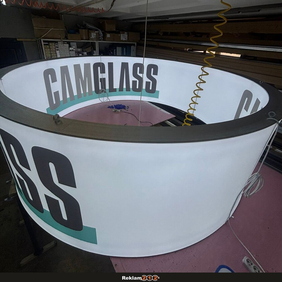 300cm Çapında Silindir Lightbox