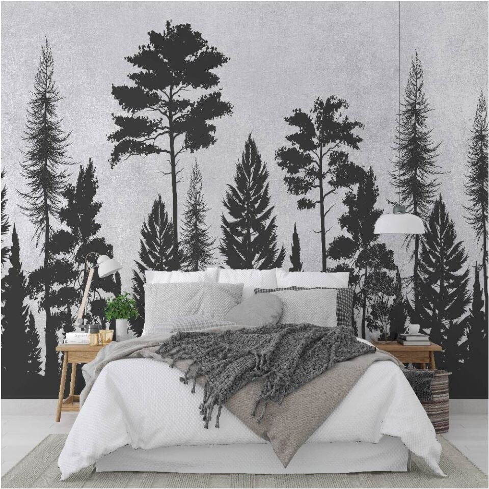 Ağaç Silüetleri Duvar Kağıdı