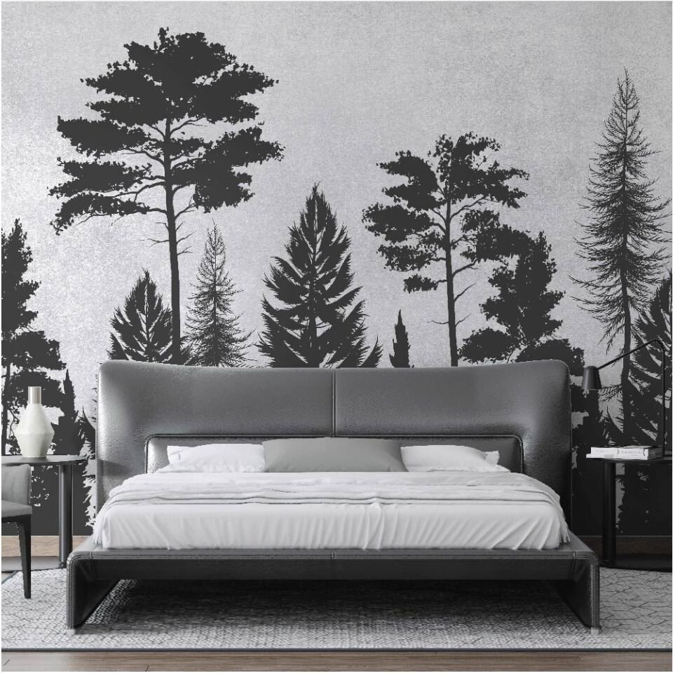 Ağaç Silüetleri Duvar Kağıdı