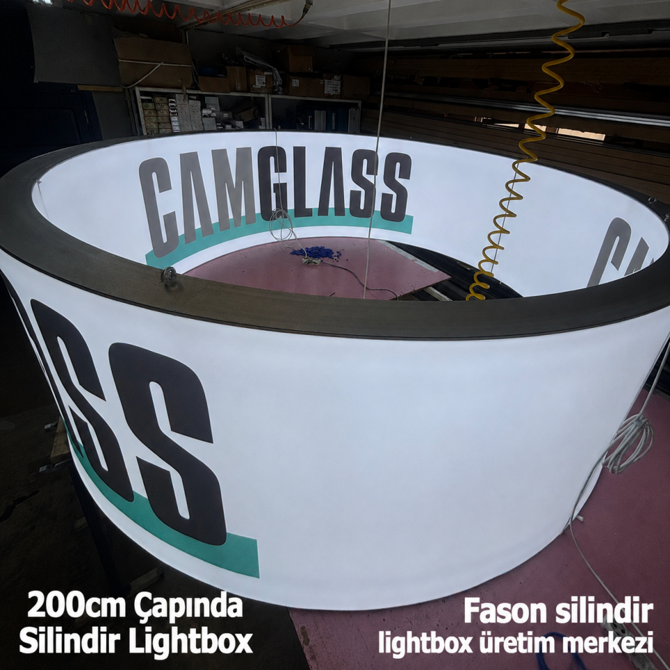 200cm Çapında Silindir Lightbox