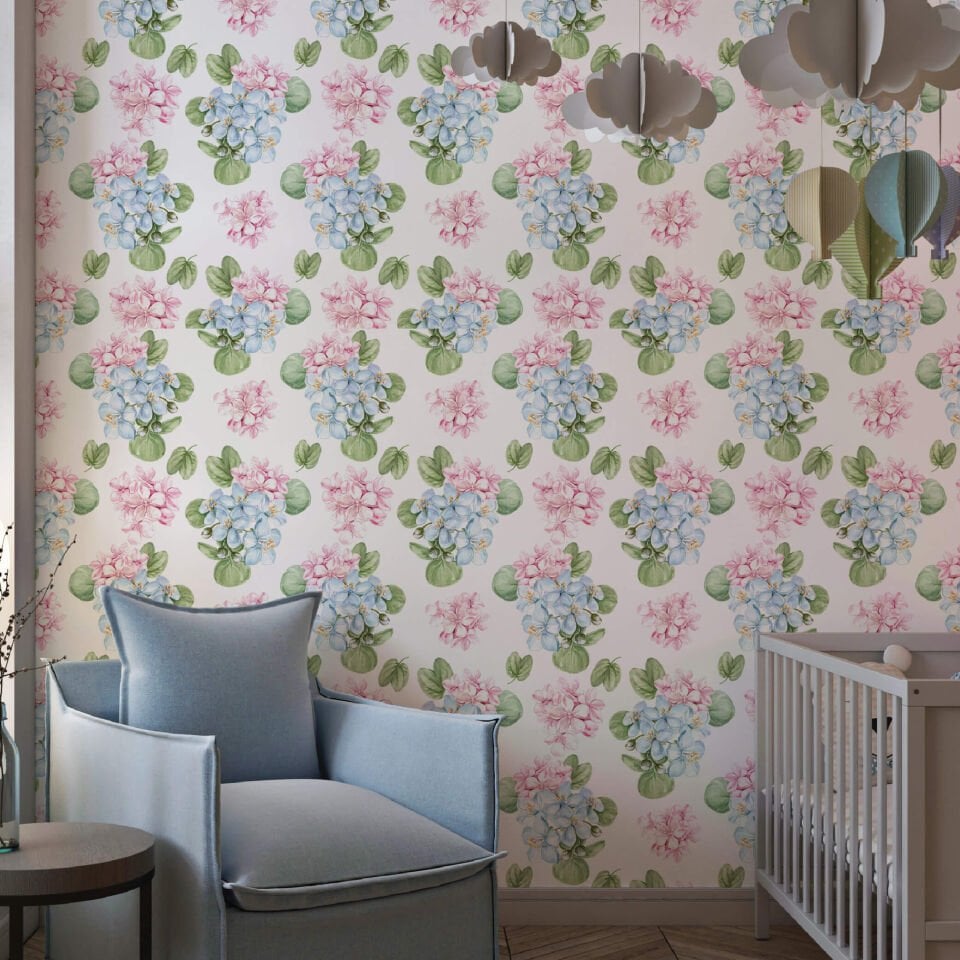 Soft Çiçekler Duvar Kağıdı