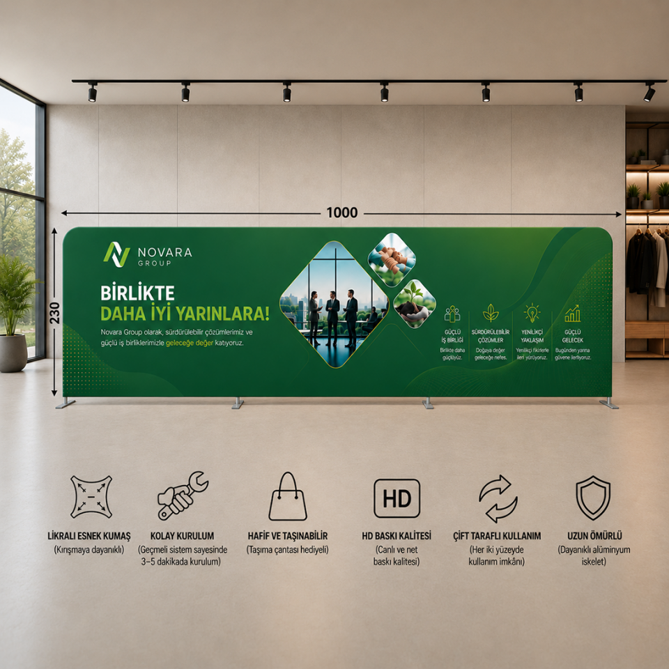 1000x230 Kumaş Backdrop Stand