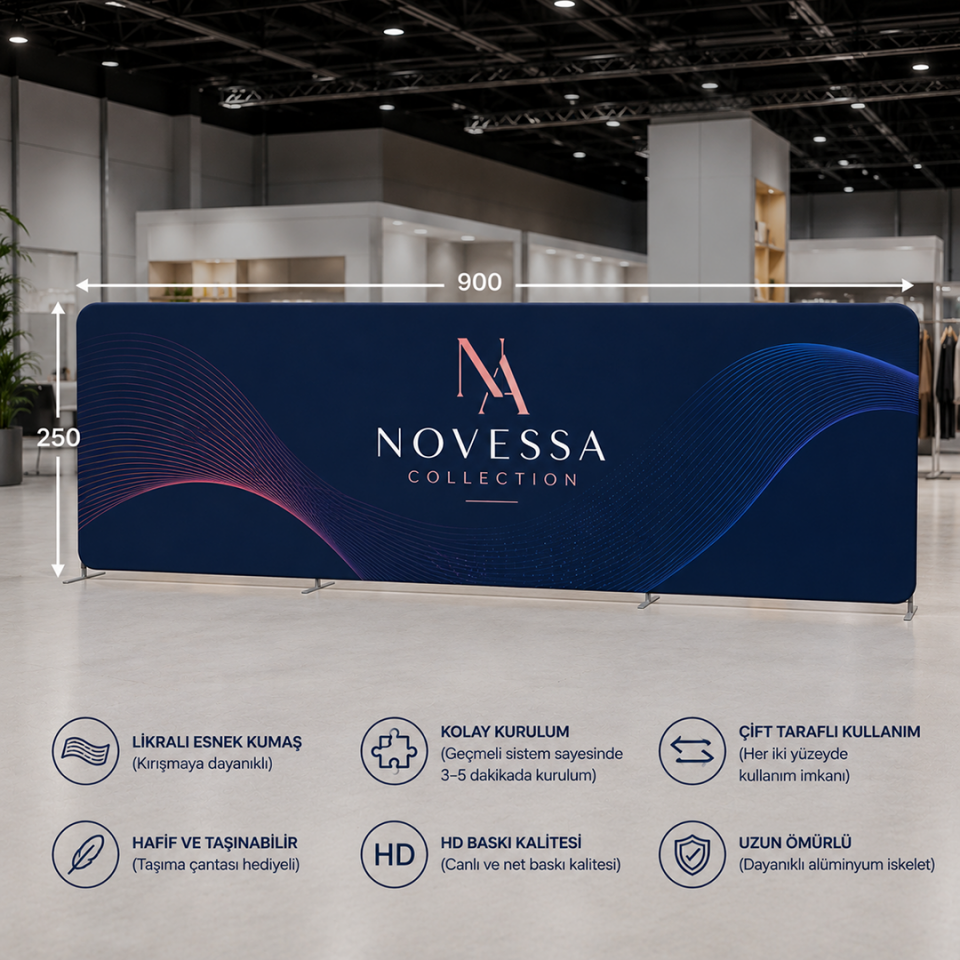 900x250 Kumaş Backdrop Stand