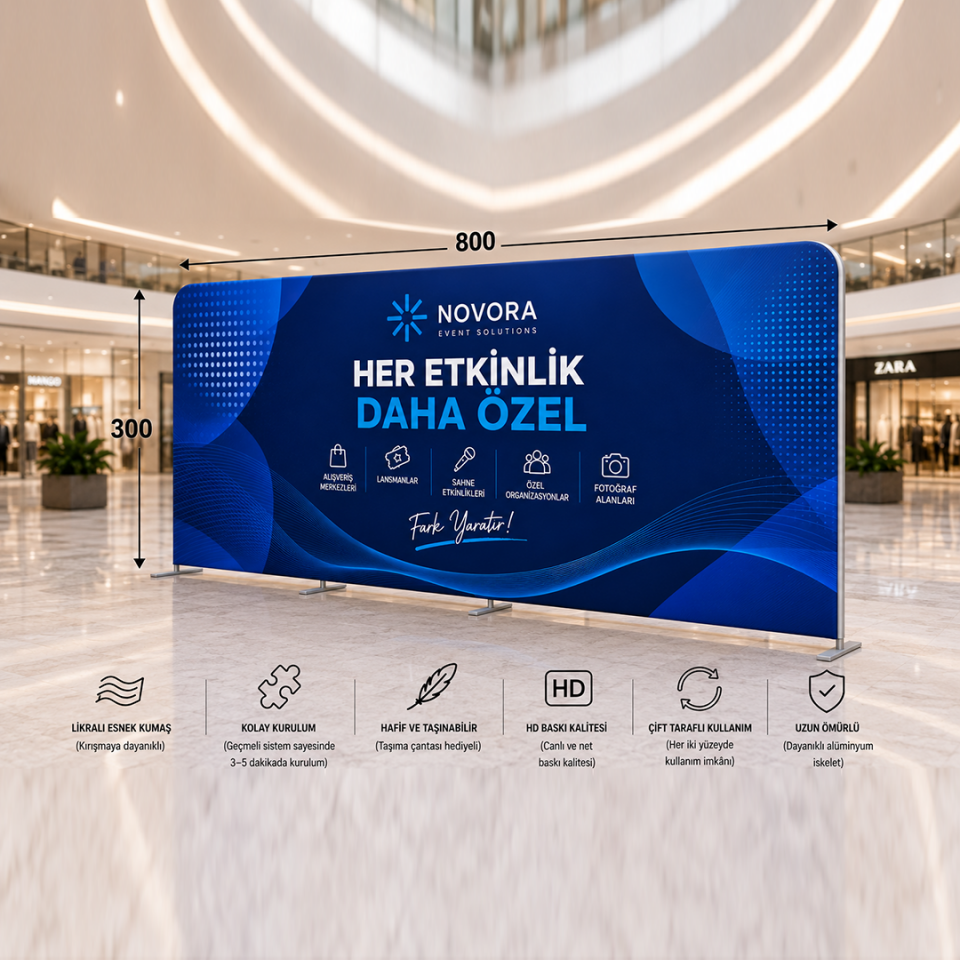 800x300 Kumaş Backdrop Stand