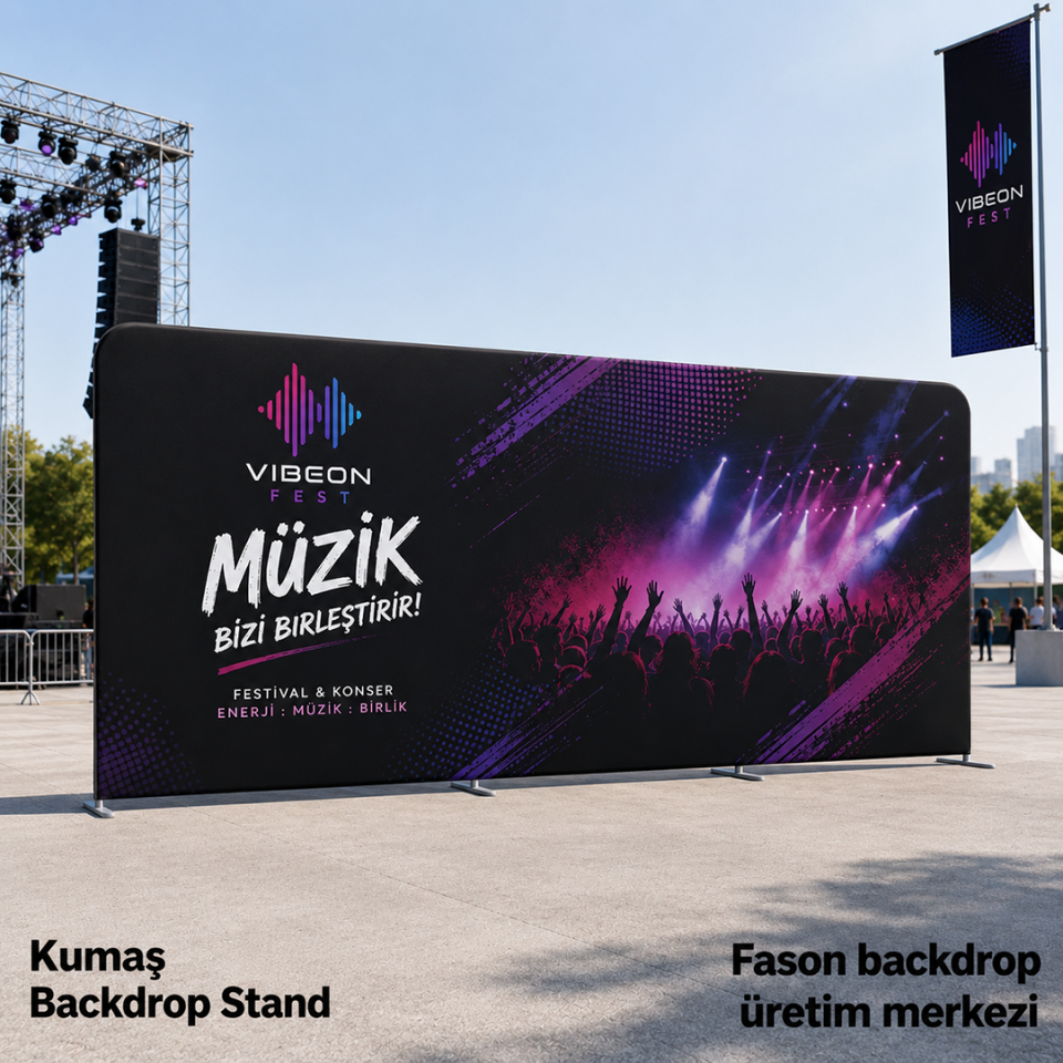 800x250 Kumaş Backdrop Stand