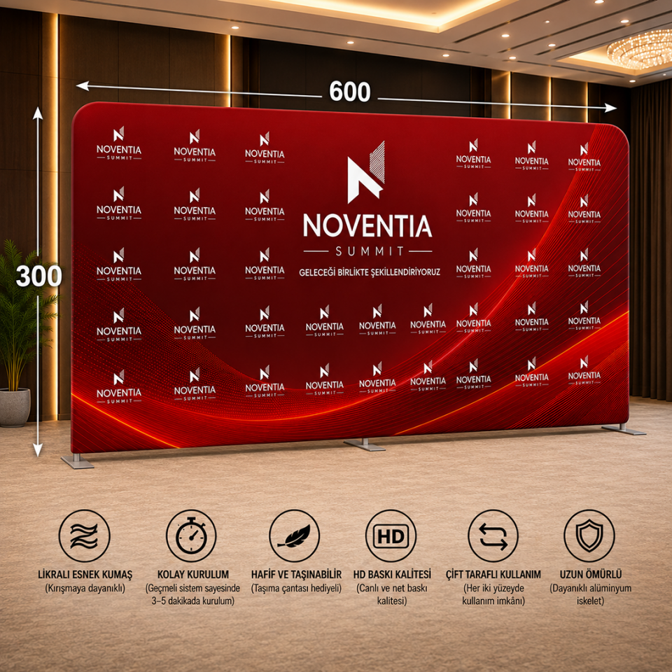600x300 Kumaş Backdrop Stand