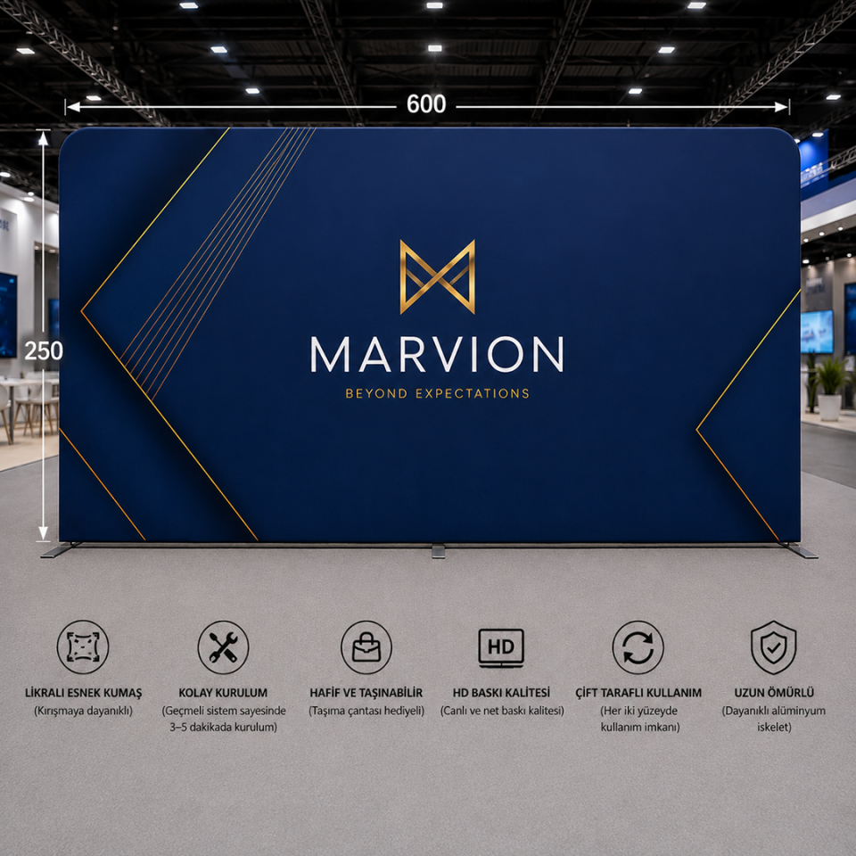 600x250 Kumaş Backdrop Stand
