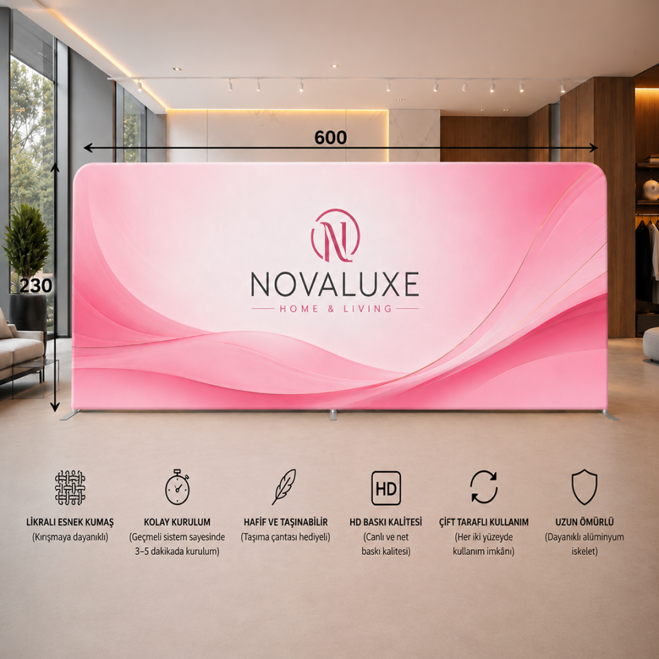 600x230 Kumaş Backdrop Stand