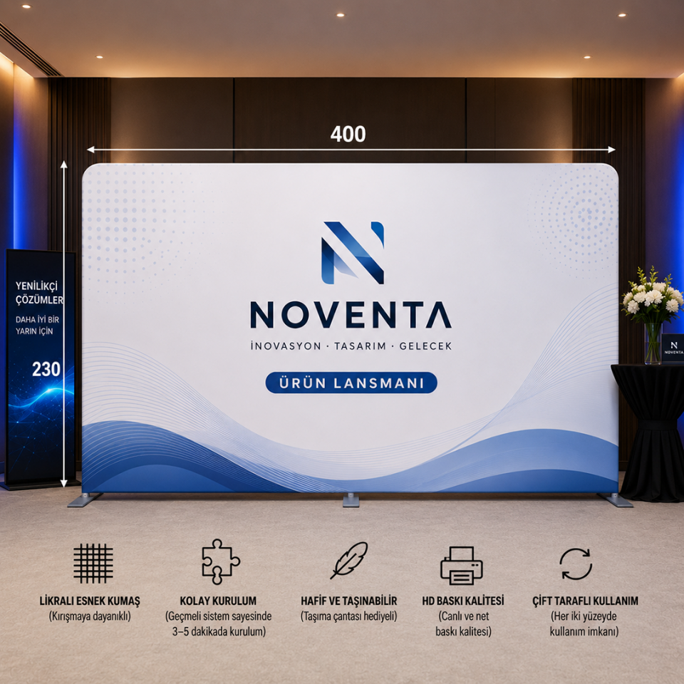 400x230 Kumaş Backdrop Stand