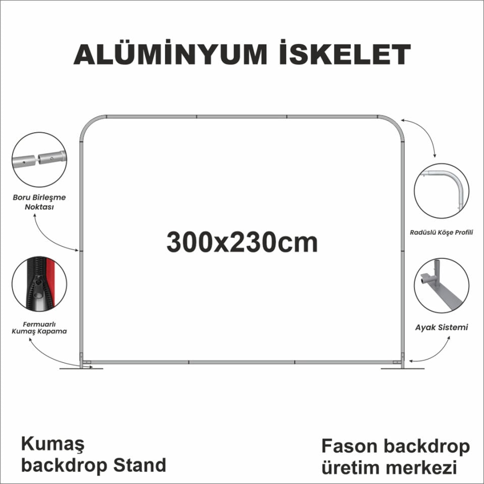 300x230 Kumaş Backdrop Stand