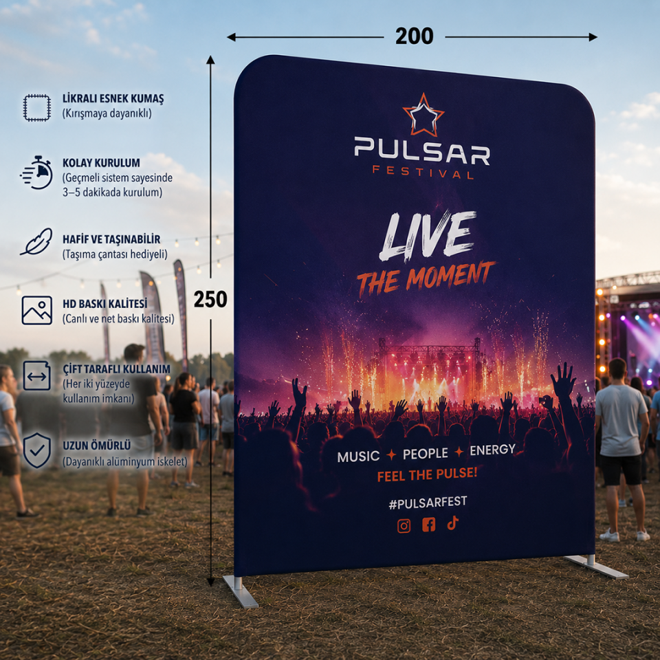 200x250 Kumaş Backdrop Stand
