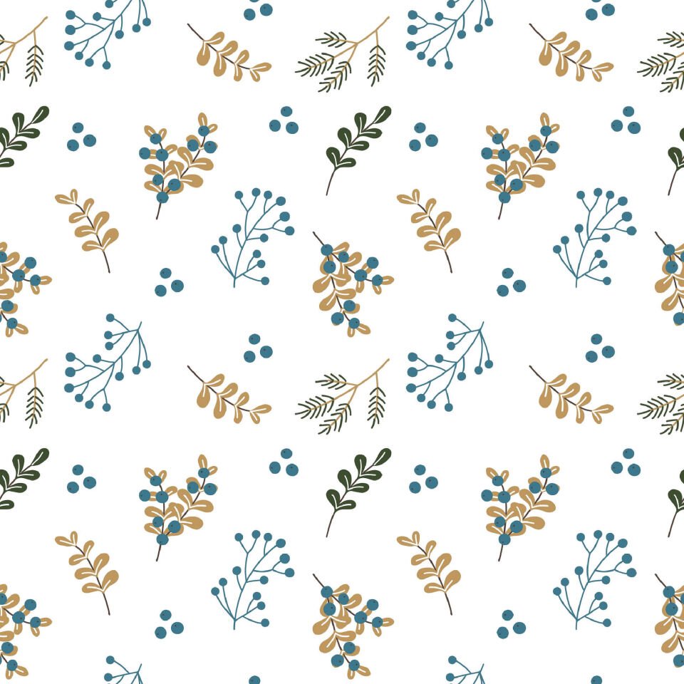 Çiçek Figürleri Duvar Kağıdı