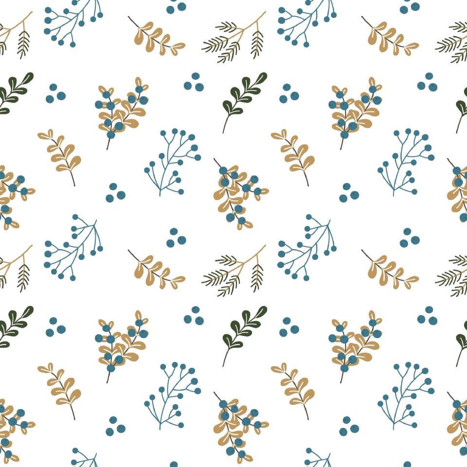 Çiçek Figürleri Duvar Kağıdı