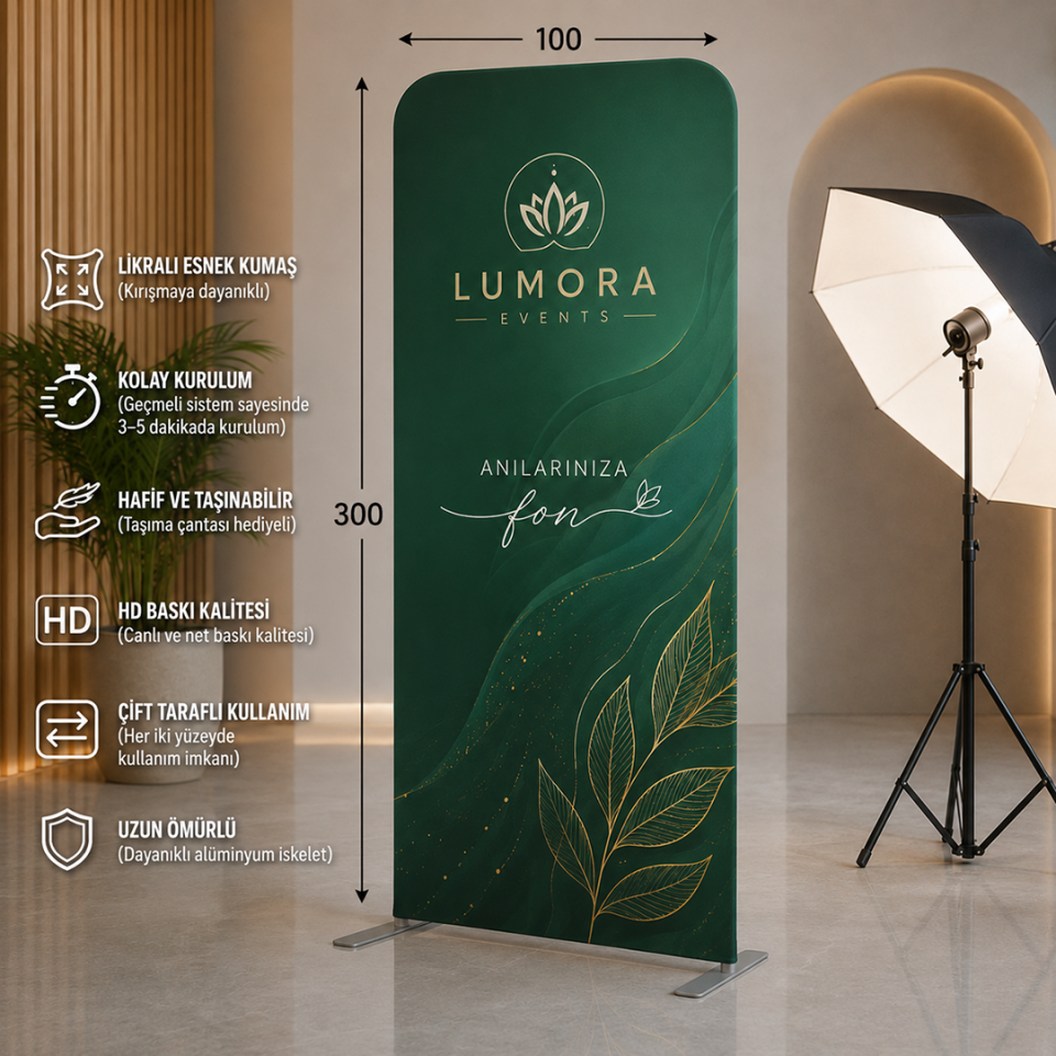 100x300 Kumaş Backdrop Stand