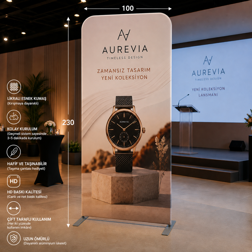 100x230 Kumaş Backdrop Stand