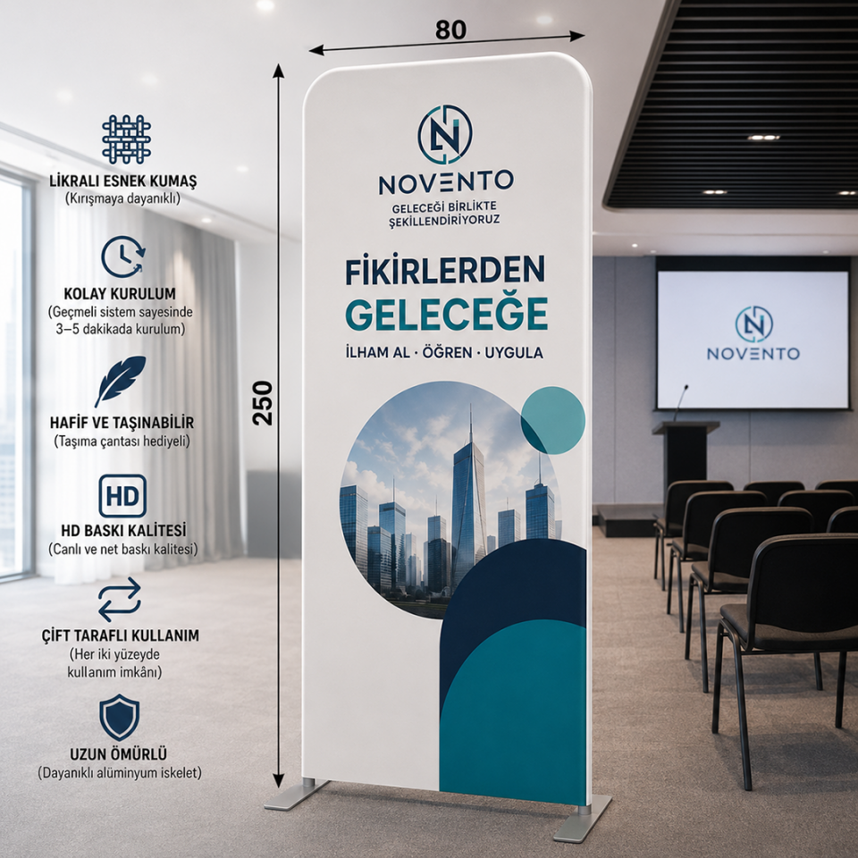 80x250 Kumaş Backdrop Stand