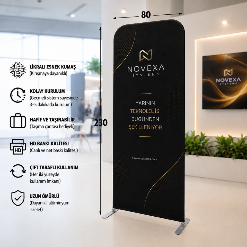 80x230 Kumaş Backdrop Stand